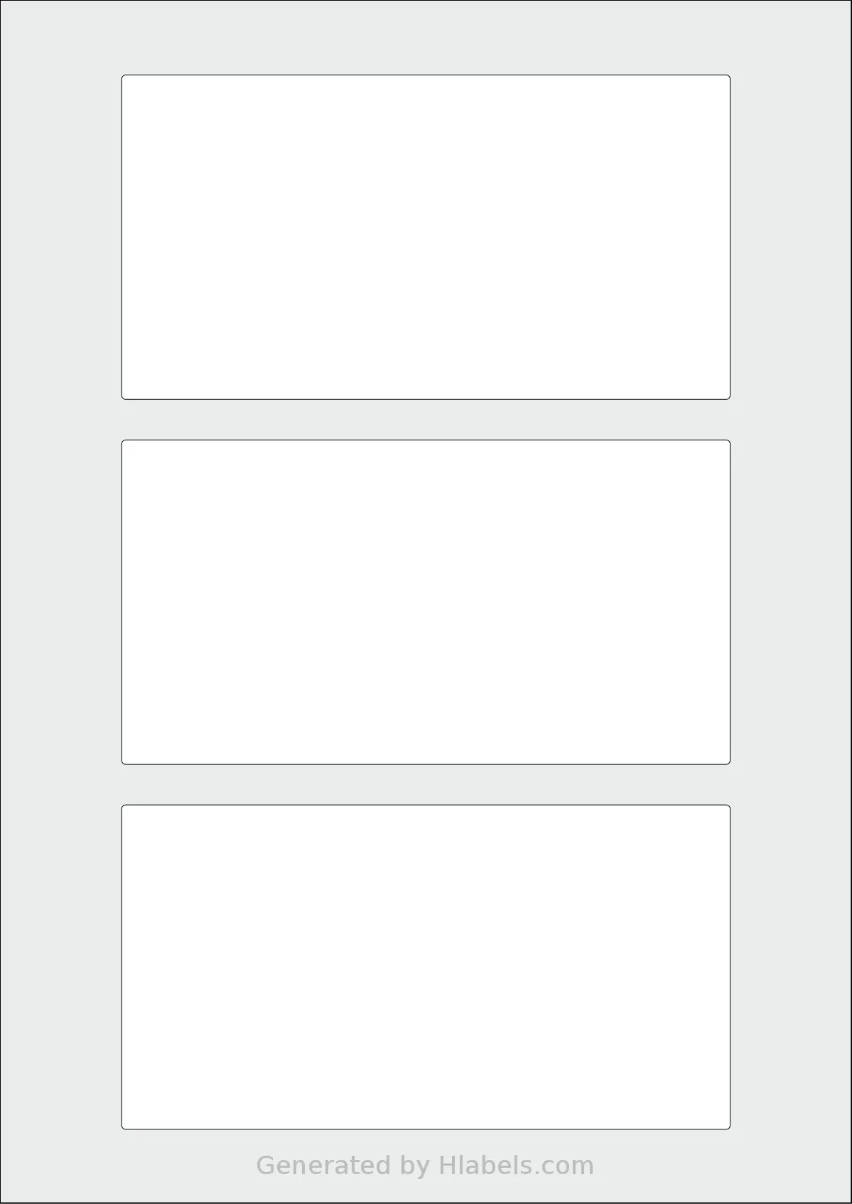 OnlineLabels® EU30113 template with 3 rectangular 150 x 80 millimeter labels per sheet, on A4-size adhesive blank label sheets.