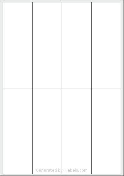 OnlineLabels® EU30114 template with 8 rectangular 50 x 145 millimeter labels per sheet, on A4-size adhesive blank label sheets.
