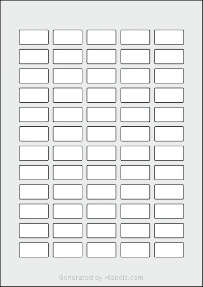 OnlineLabels® EU30117 template with 60 rectangular 30 x 15 millimeter labels per sheet, on A4-size adhesive blank label sheets.