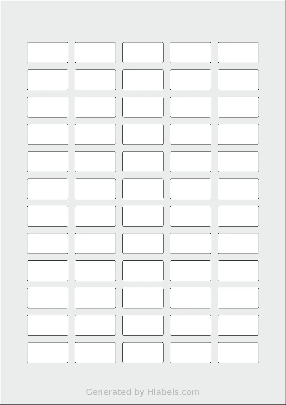 OnlineLabels® EU30117 template with 60 rectangular 30 x 15 millimeter labels per sheet, on A4-size adhesive blank label sheets.