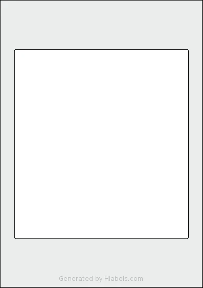 OnlineLabels® EU30125 template with 1 rectangular 180 x 195 millimeter labels per sheet, on A4-size adhesive blank label sheets.
