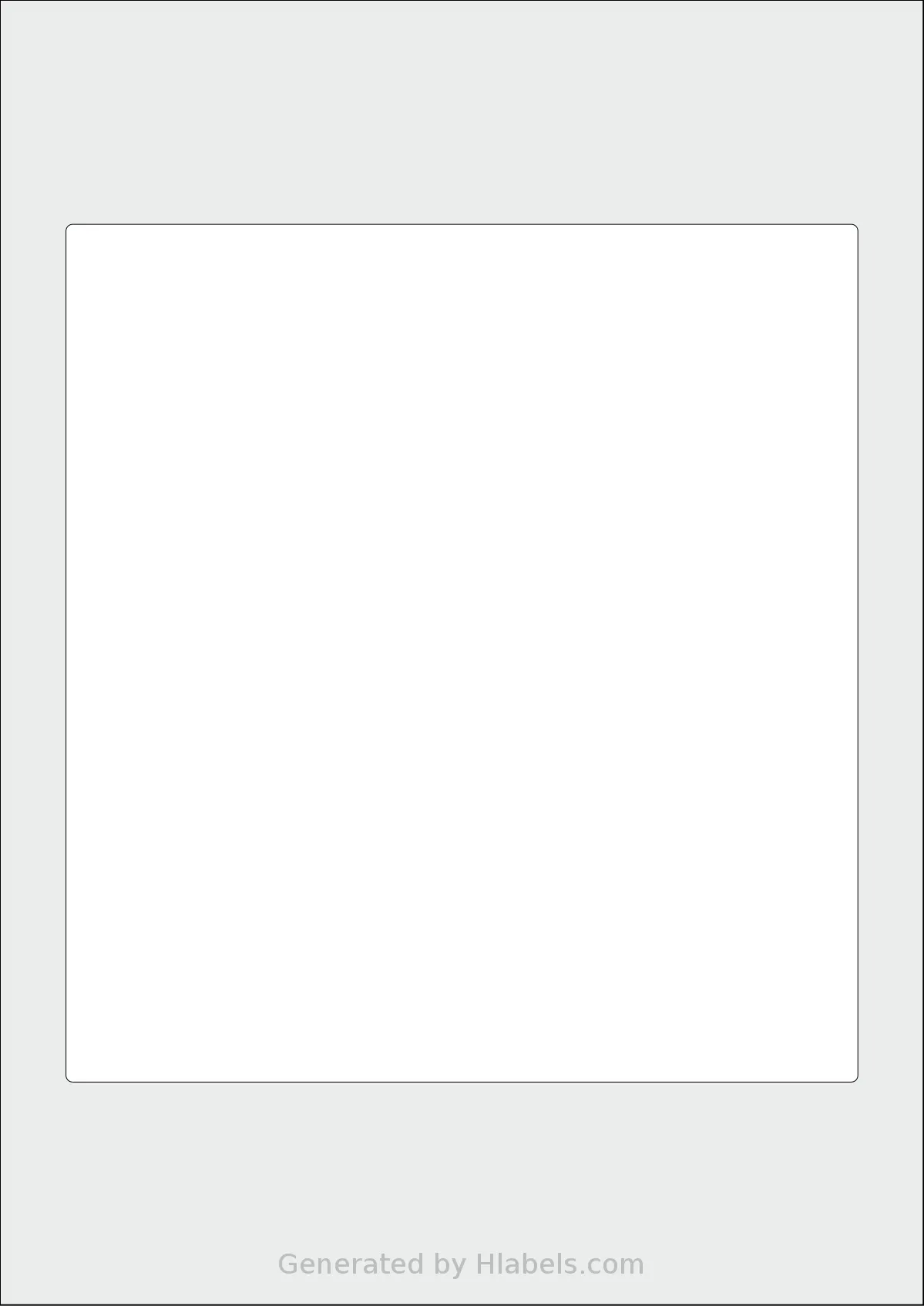 OnlineLabels® EU30125 template with 1 rectangular 180 x 195 millimeter labels per sheet, on A4-size adhesive blank label sheets.