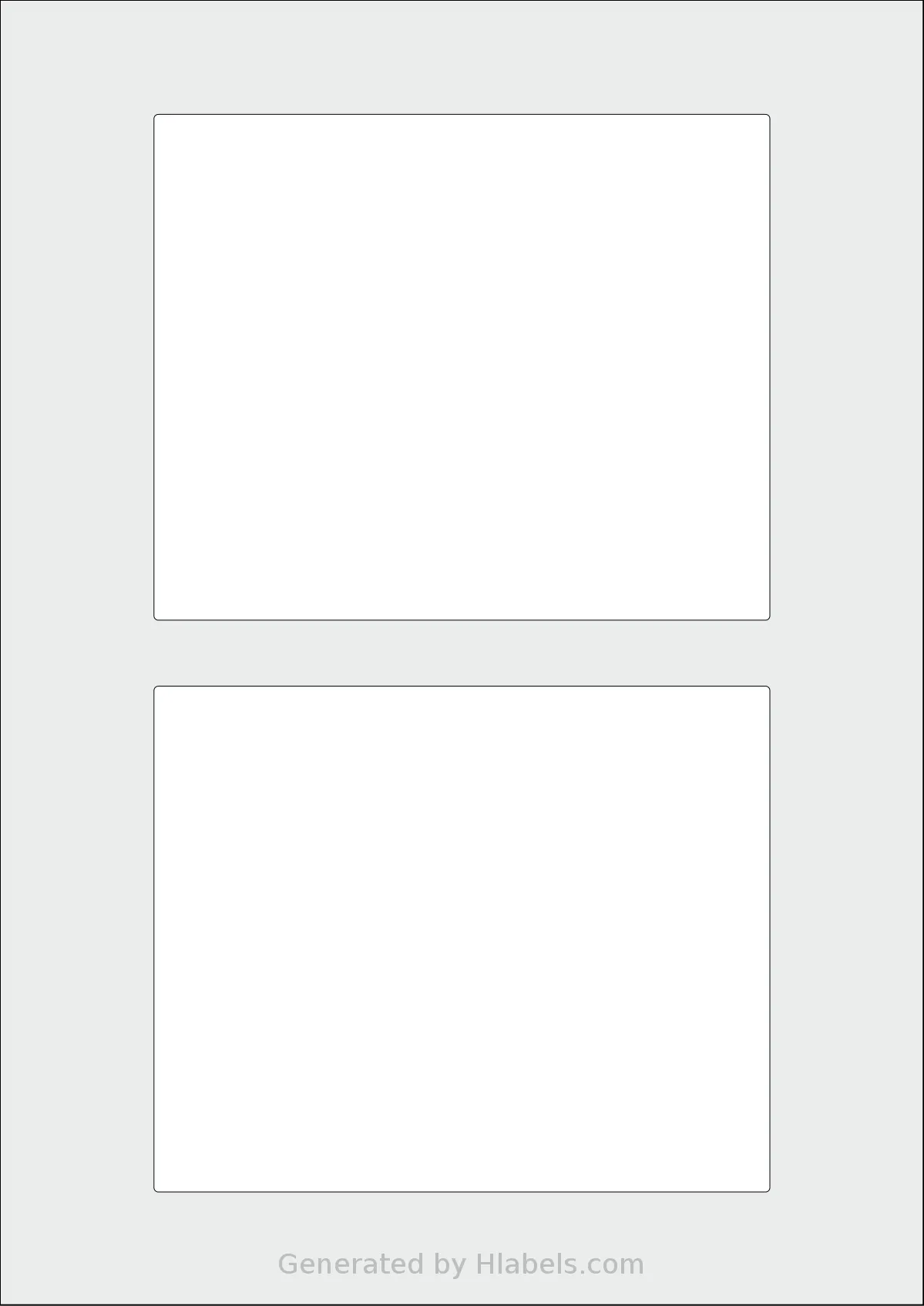 OnlineLabels® EU30126 template with 2 rectangular 140 x 115 millimeter labels per sheet, on A4-size adhesive blank label sheets.
