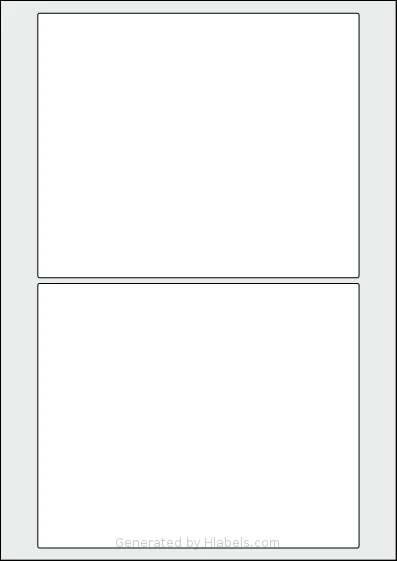 OnlineLabels® EU30128 template with 2 rectangular 170 x 140 millimeter labels per sheet, on A4-size adhesive blank label sheets.