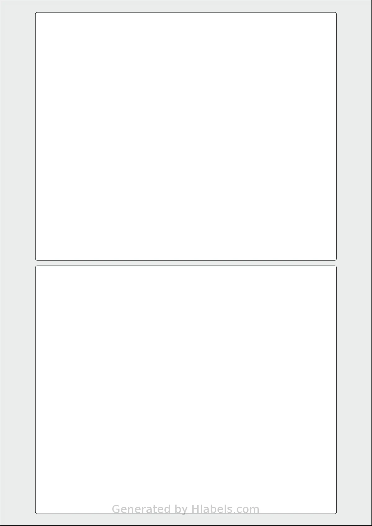 OnlineLabels® EU30128 template with 2 rectangular 170 x 140 millimeter labels per sheet, on A4-size adhesive blank label sheets.
