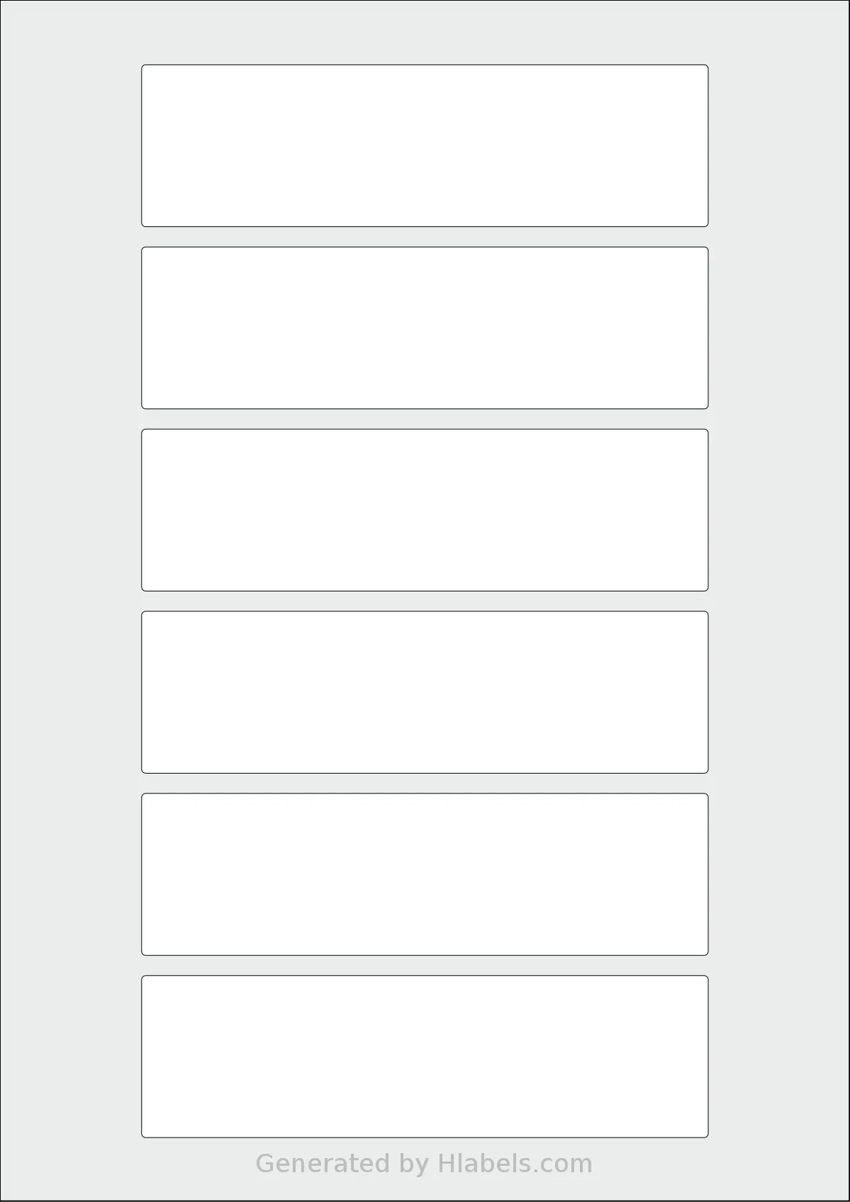 OnlineLabels® EU30138 template with 6 rectangular 140 x 40 millimeter labels per sheet, on A4-size adhesive blank label sheets.
