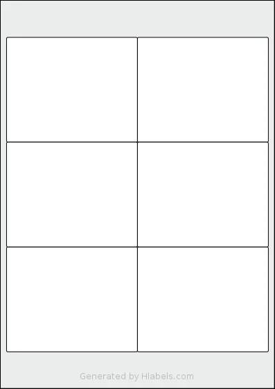 OnlineLabels® EU30139 template with 6 rectangular 100 x 80 millimeter labels per sheet, on A4-size adhesive blank label sheets.