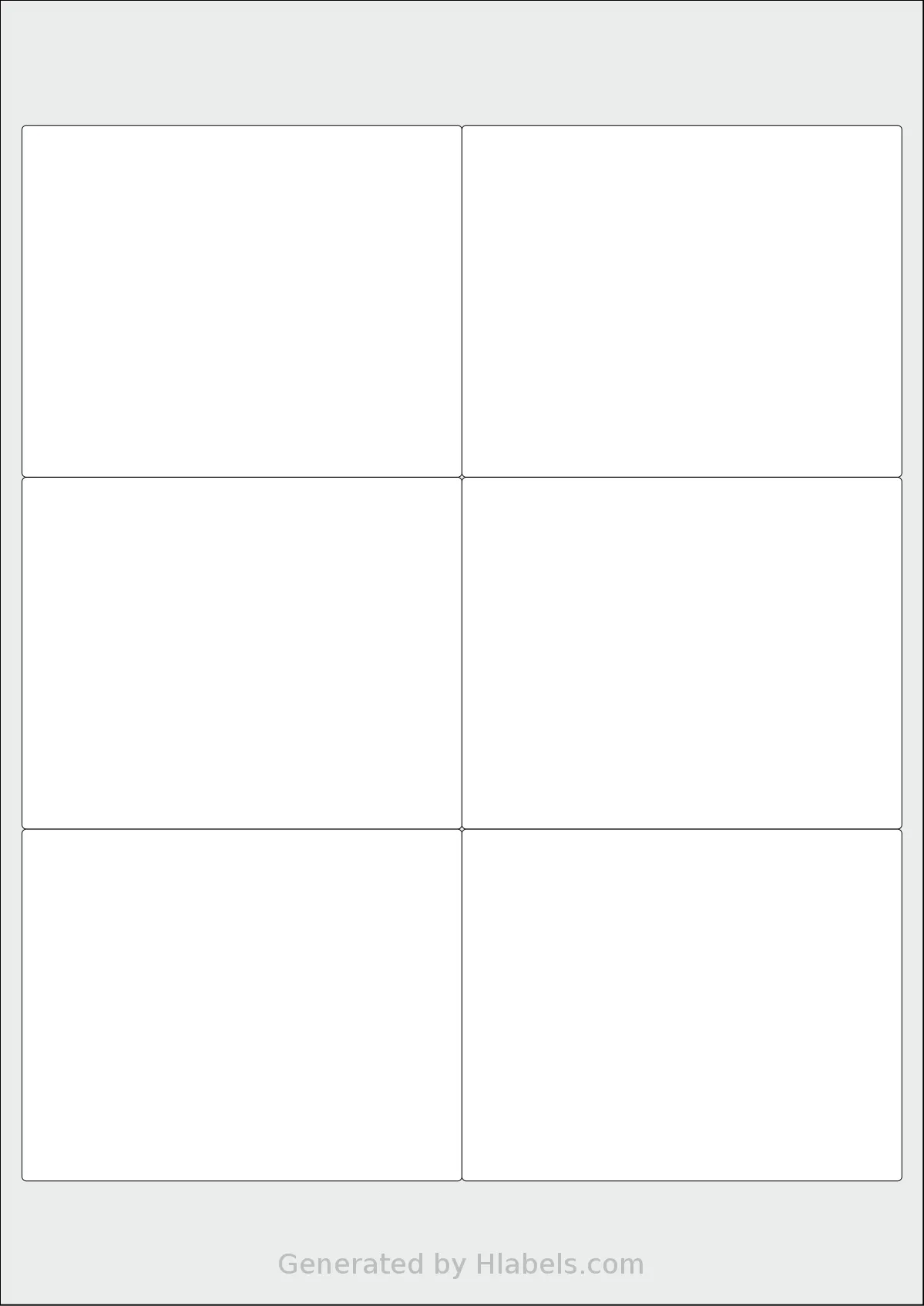 OnlineLabels® EU30139 template with 6 rectangular 100 x 80 millimeter labels per sheet, on A4-size adhesive blank label sheets.