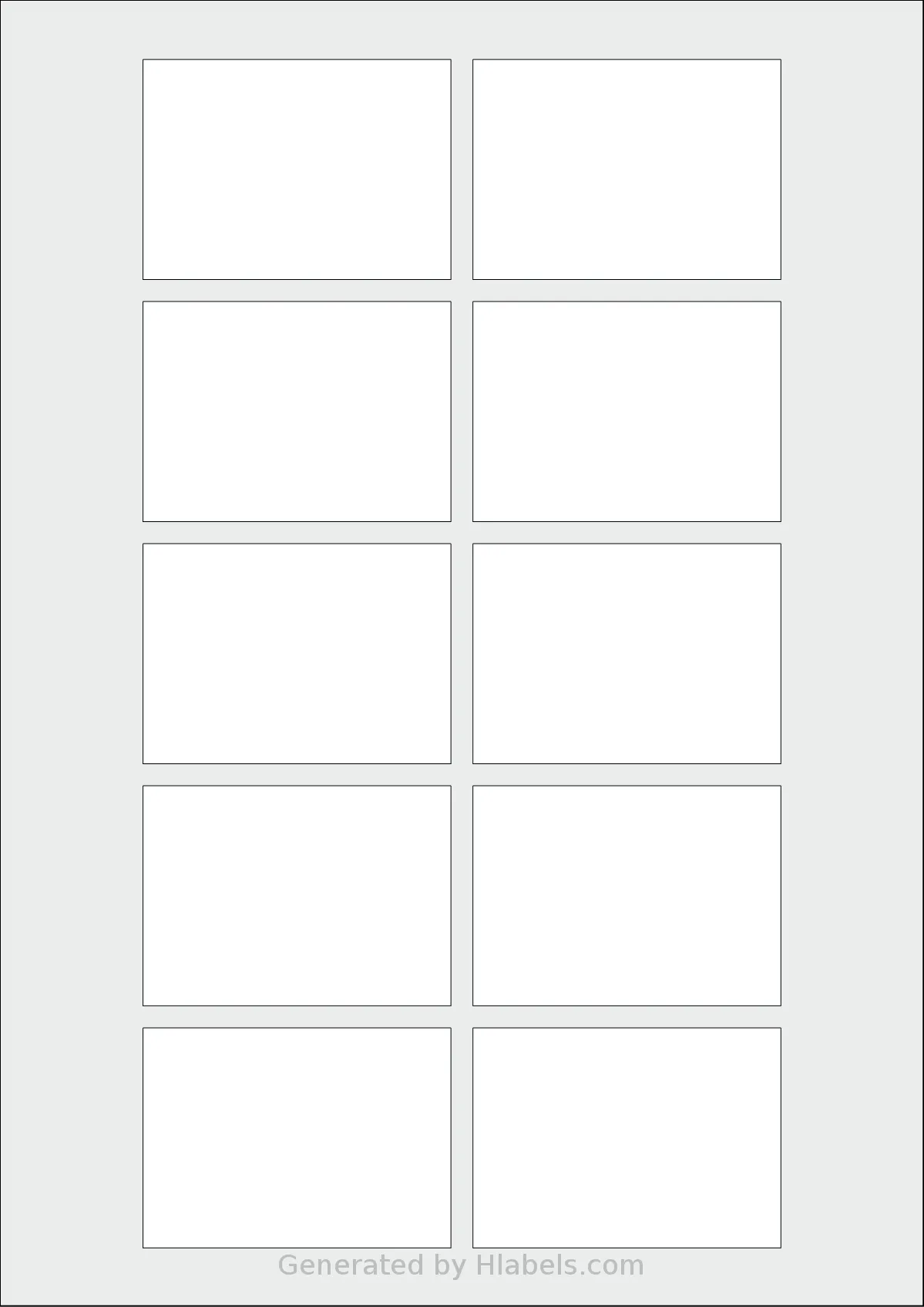 OnlineLabels® EU30147 template with 10 rectangular 70 x 50 millimeter labels per sheet, on A4-size adhesive blank label sheets.