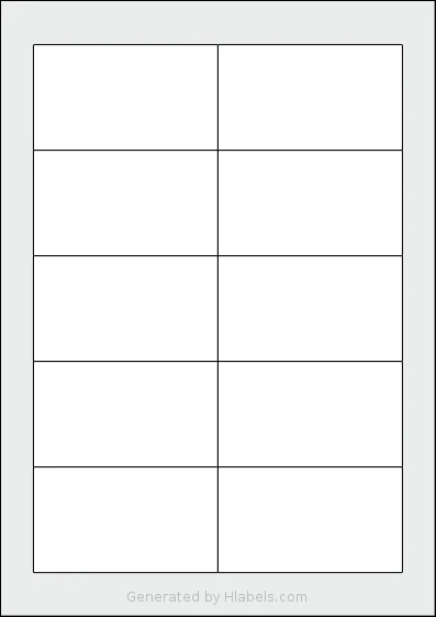 OnlineLabels® EU30149 template with 10 rectangular 88.9 x 50.8 millimeter labels per sheet, on A4-size adhesive blank label sheets.
