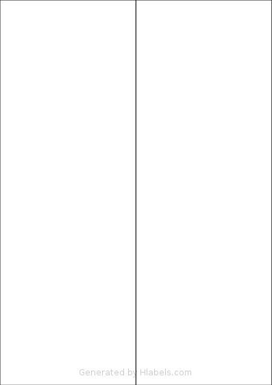 OnlineLabels® EU30157 template with 2 rectangular 105 x 297 millimeter labels per sheet, on A4-size adhesive blank label sheets.