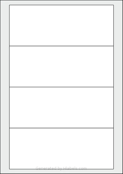 OnlineLabels® EU30213 template with 4 rectangular 178 x 70 millimeter labels per sheet, on A4-size adhesive blank label sheets.