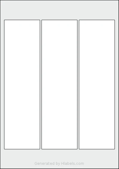 OnlineLabels® EU30216 template with 3 rectangular 63 x 227 millimeter labels per sheet, on A4-size adhesive blank label sheets.