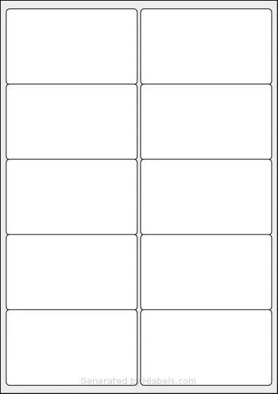 OnlineLabelsAU® 133 Template OnlineLabelsAU® 133 template with 10 rectangular 99 x 57 millimeter labels per sheet, on A4-size adhesive blank label sheets.