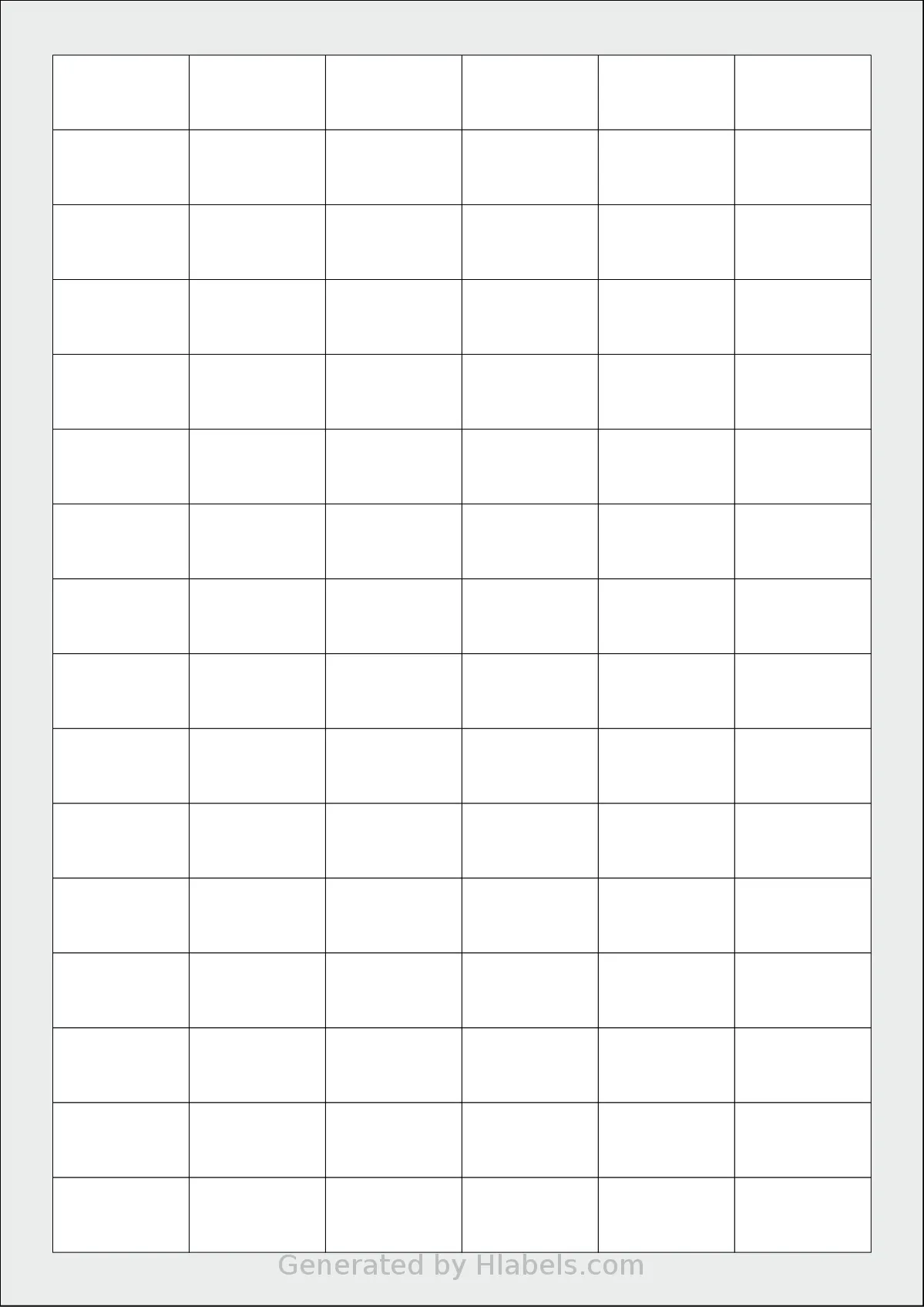 Pimaco® A4348 template with 96 rectangular 31 x 17 millimeter labels per sheet, on A4-size adhesive blank label sheets.