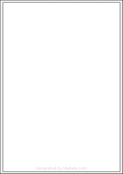 Pimaco® A4367 template with 1 rectangular 200 x 288.5 millimeter labels per sheet, on A4-size adhesive blank label sheets.