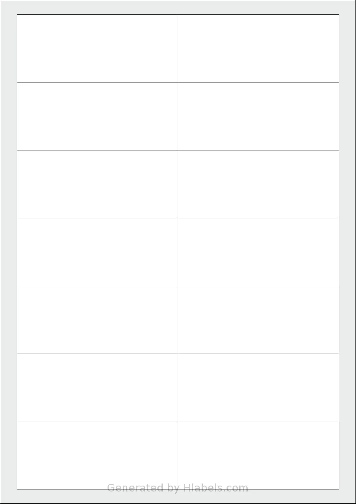 Printation® 1367792-NP template with 14 rectangular 95 x 40 millimeter labels per sheet, on A4-size adhesive blank label sheets.