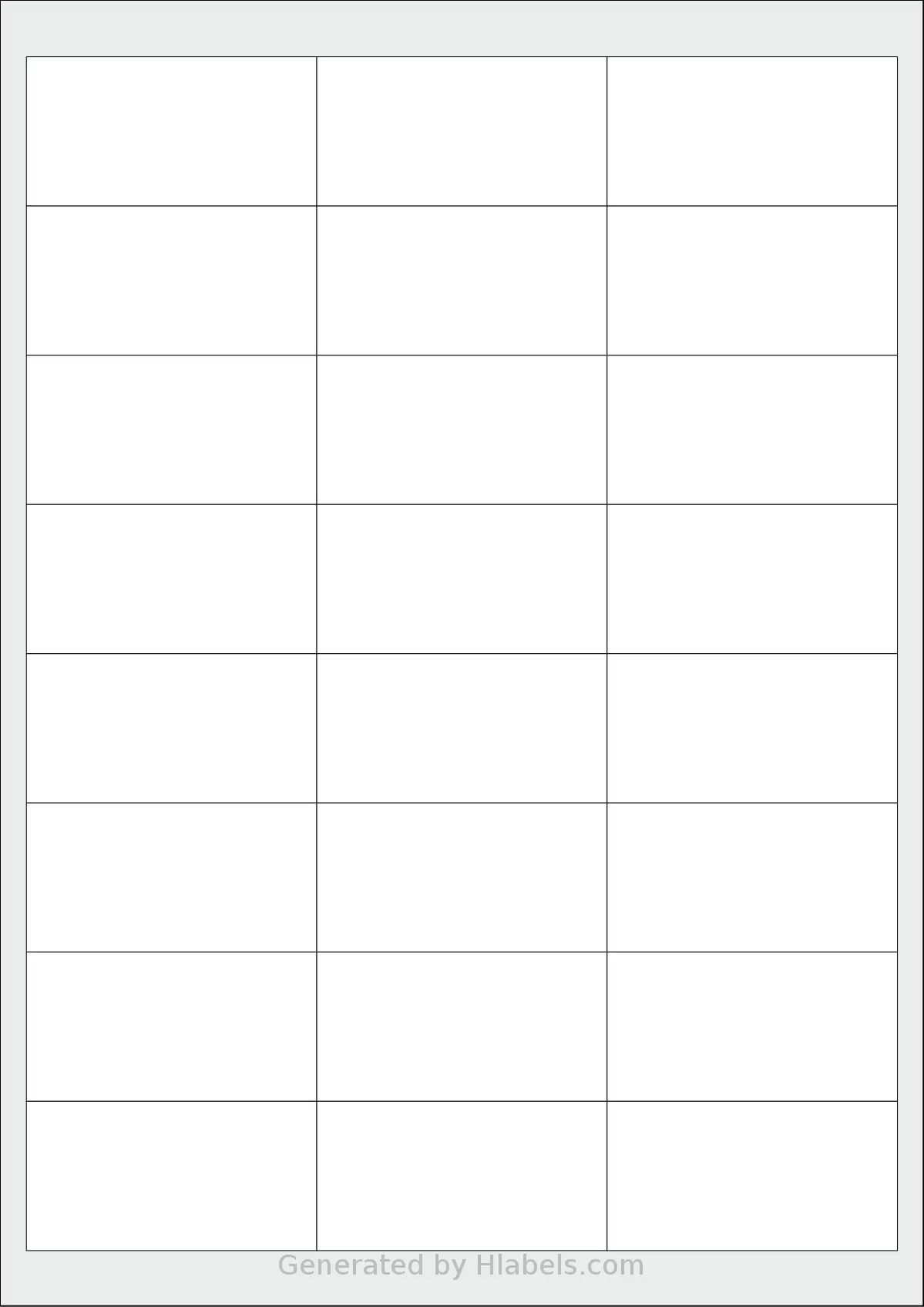 Printation® 1367831-GP template with 24 rectangular 66 x 33.9 millimeter labels per sheet, on A4-size adhesive blank label sheets.