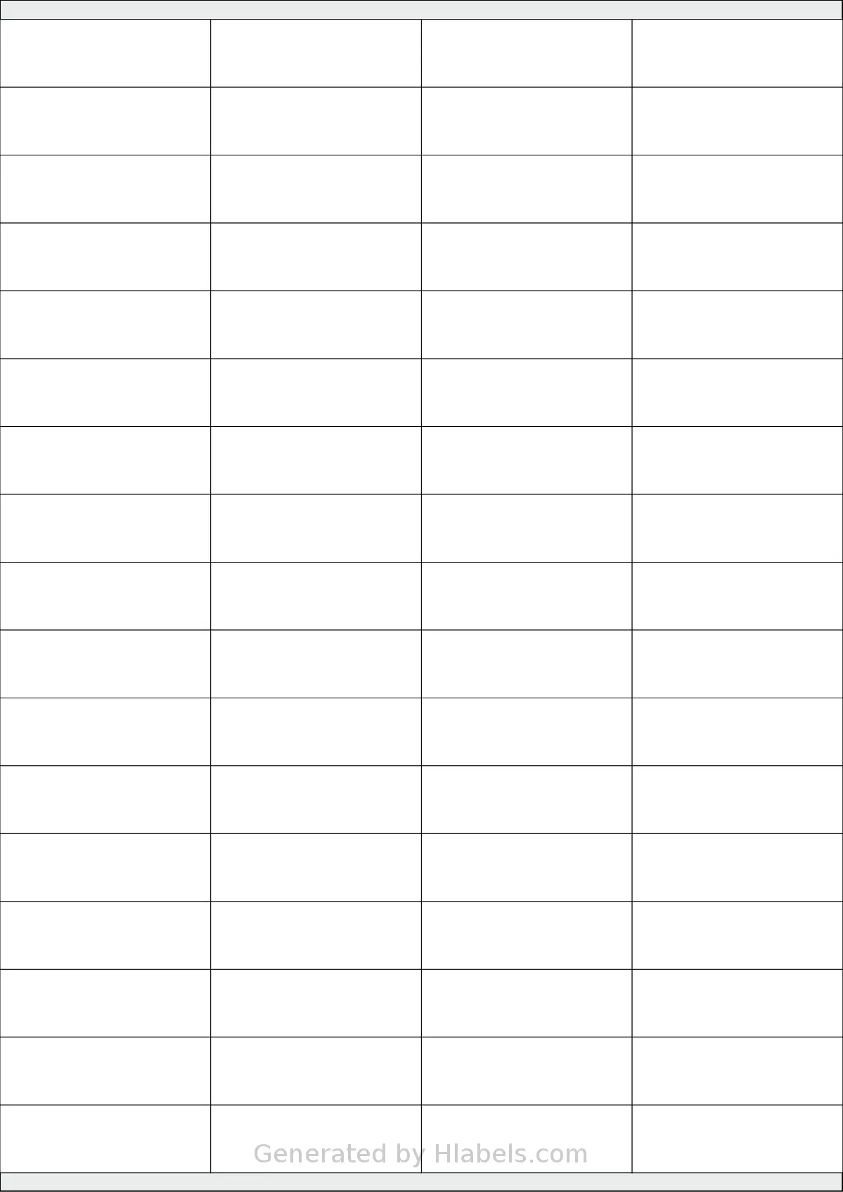 Printation® 1548825-NP template with 68 rectangular 52.5 x 16.9 millimeter labels per sheet, on A4-size adhesive blank label sheets.