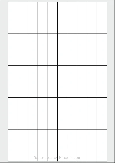 Sorex® 018058 template with 50 rectangular 18 x 58 millimeter labels per sheet, on A4-size adhesive blank label sheets.