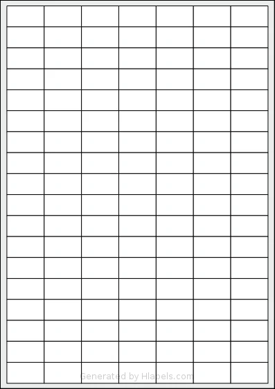 Sorex® 028016 template with 126 rectangular 28.5 x 16 millimeter labels per sheet, on A4-size adhesive blank label sheets.