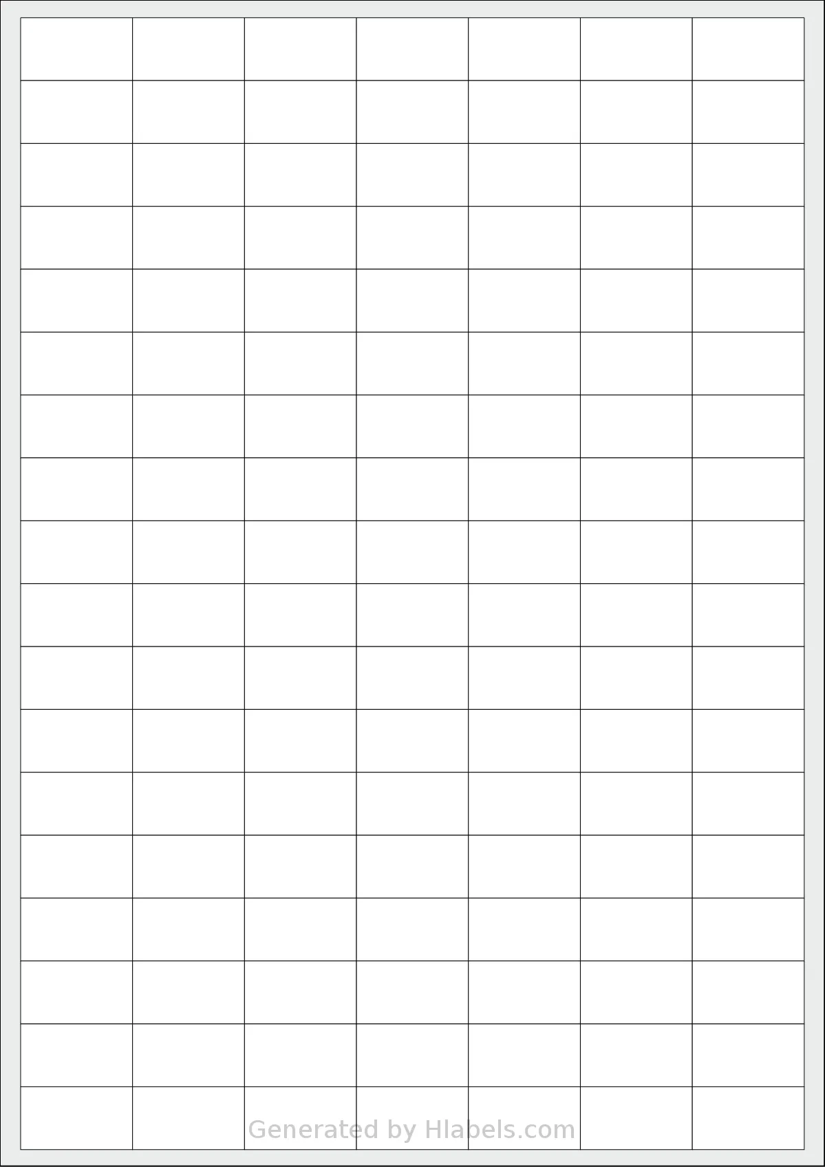 Sorex® 028016 template with 126 rectangular 28.5 x 16 millimeter labels per sheet, on A4-size adhesive blank label sheets.
