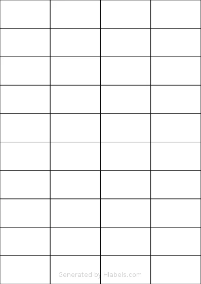 Sorex® 052029 template with 40 rectangular 52.5 x 29.7 millimeter labels per sheet, on A4-size adhesive blank label sheets.