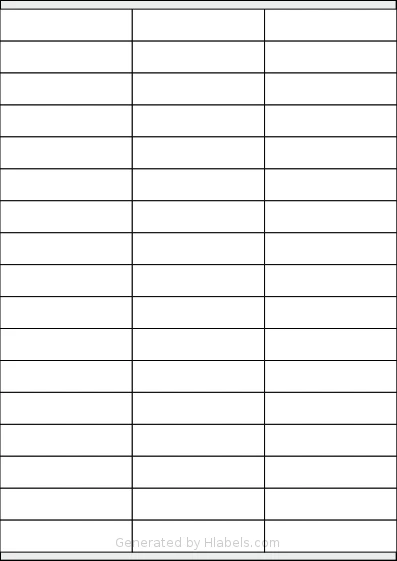 Sorex® 070016 template with 51 rectangular 70 x 16.9 millimeter labels per sheet, on A4-size adhesive blank label sheets.