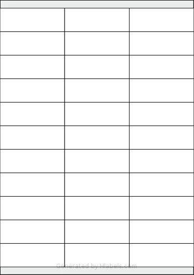 Sorex® 070025 template with 33 rectangular 70 x 25.4 millimeter labels per sheet, on A4-size adhesive blank label sheets.