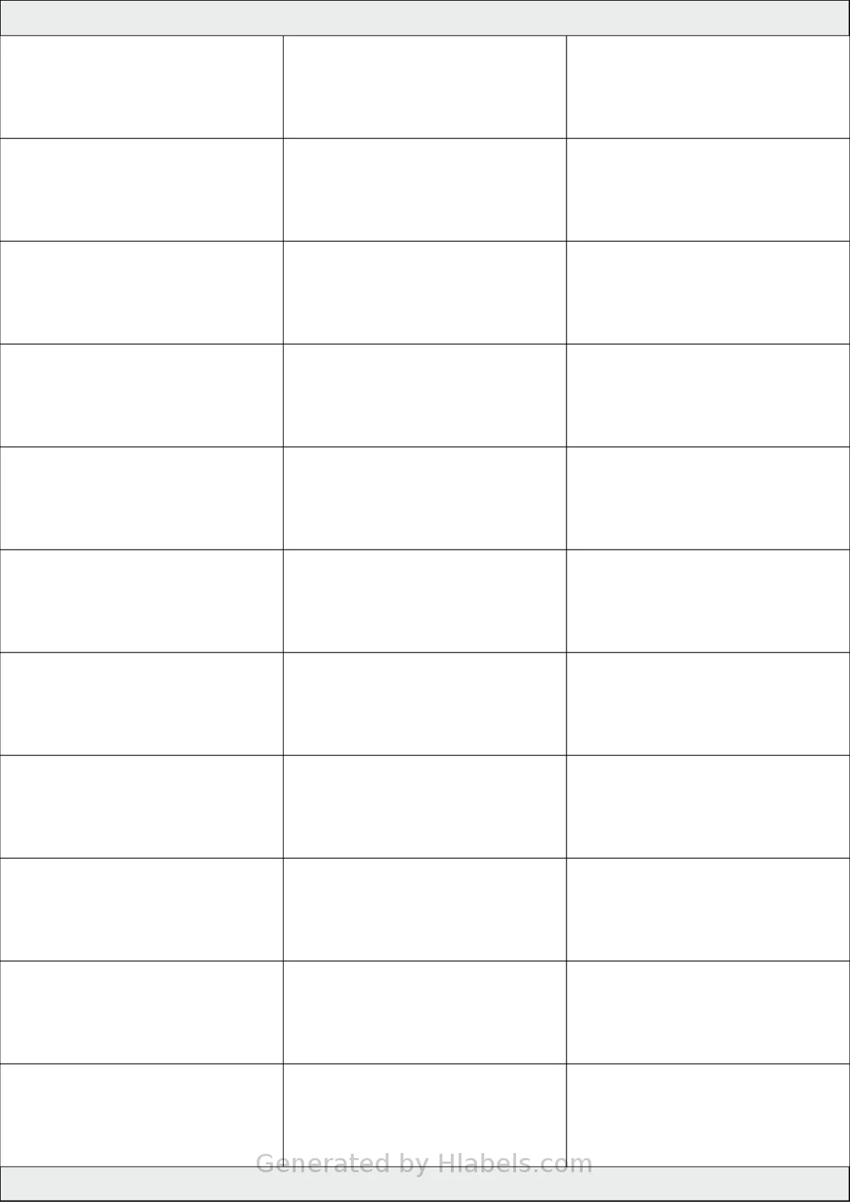Sorex® 070025 template with 33 rectangular 70 x 25.4 millimeter labels per sheet, on A4-size adhesive blank label sheets.