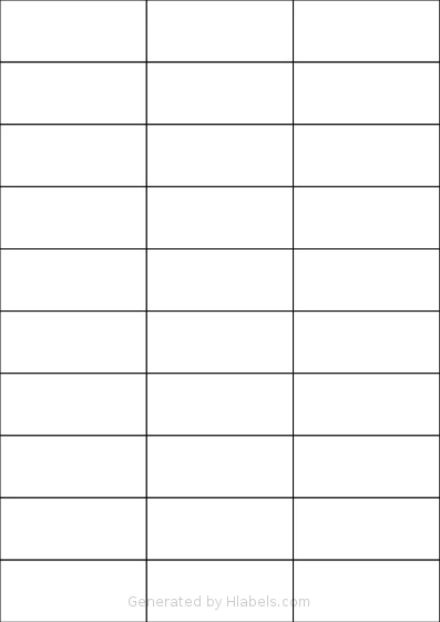 Sorex® 070029 template with 30 rectangular 70 x 29.7 millimeter labels per sheet, on A4-size adhesive blank label sheets.