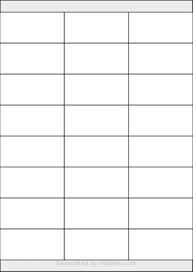 Sorex® 070033 template with 24 rectangular 70 x 33.8 millimeter labels per sheet, on A4-size adhesive blank label sheets.