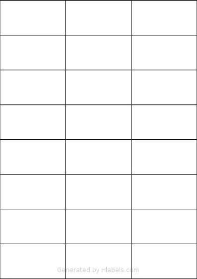 Sorex® 070037 template with 24 rectangular 70 x 37 millimeter labels per sheet, on A4-size adhesive blank label sheets.