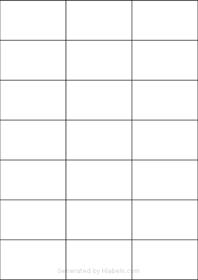 Sorex® 070042 template with 21 rectangular 70 x 42.3 millimeter labels per sheet, on A4-size adhesive blank label sheets.