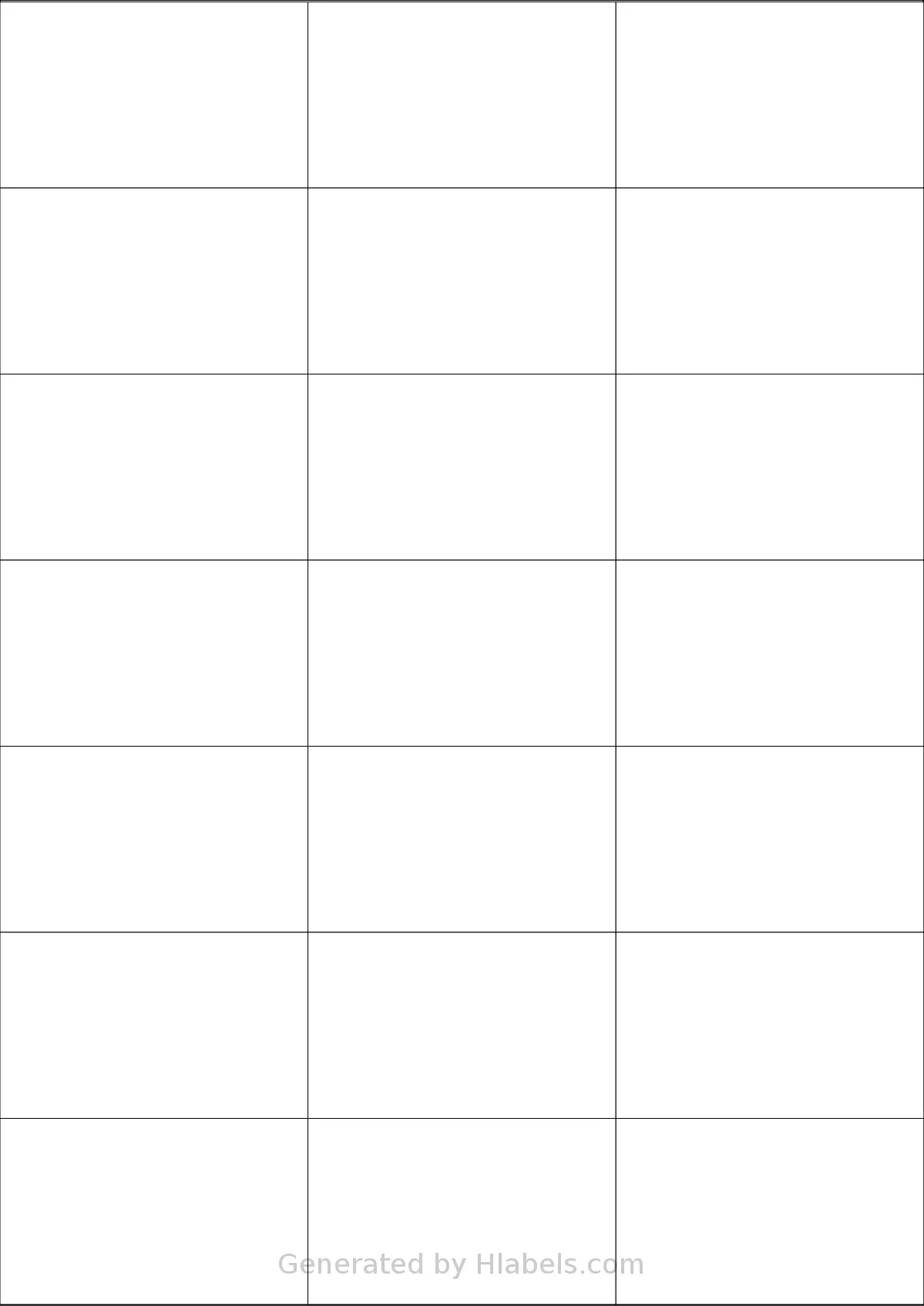 Sorex® 070042 template with 21 rectangular 70 x 42.3 millimeter labels per sheet, on A4-size adhesive blank label sheets.