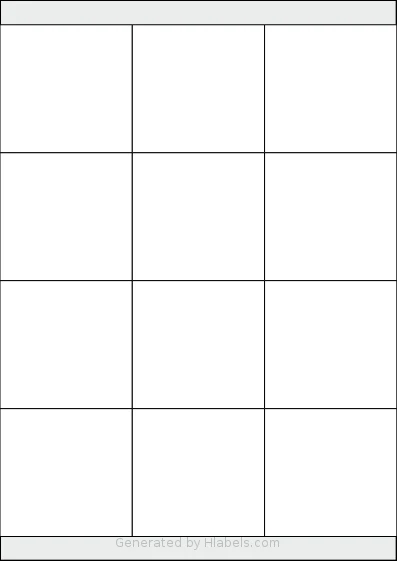 Sorex® 070067 template with 12 rectangular 70 x 67.7 millimeter labels per sheet, on A4-size adhesive blank label sheets.