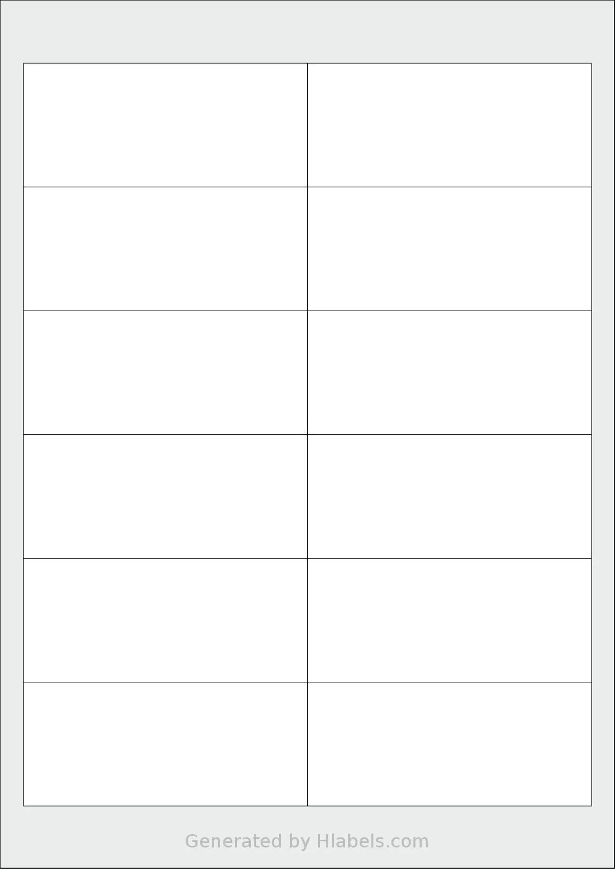 Sorex® 097042 template with 12 rectangular 97 x 42.3 millimeter labels per sheet, on A4-size adhesive blank label sheets.