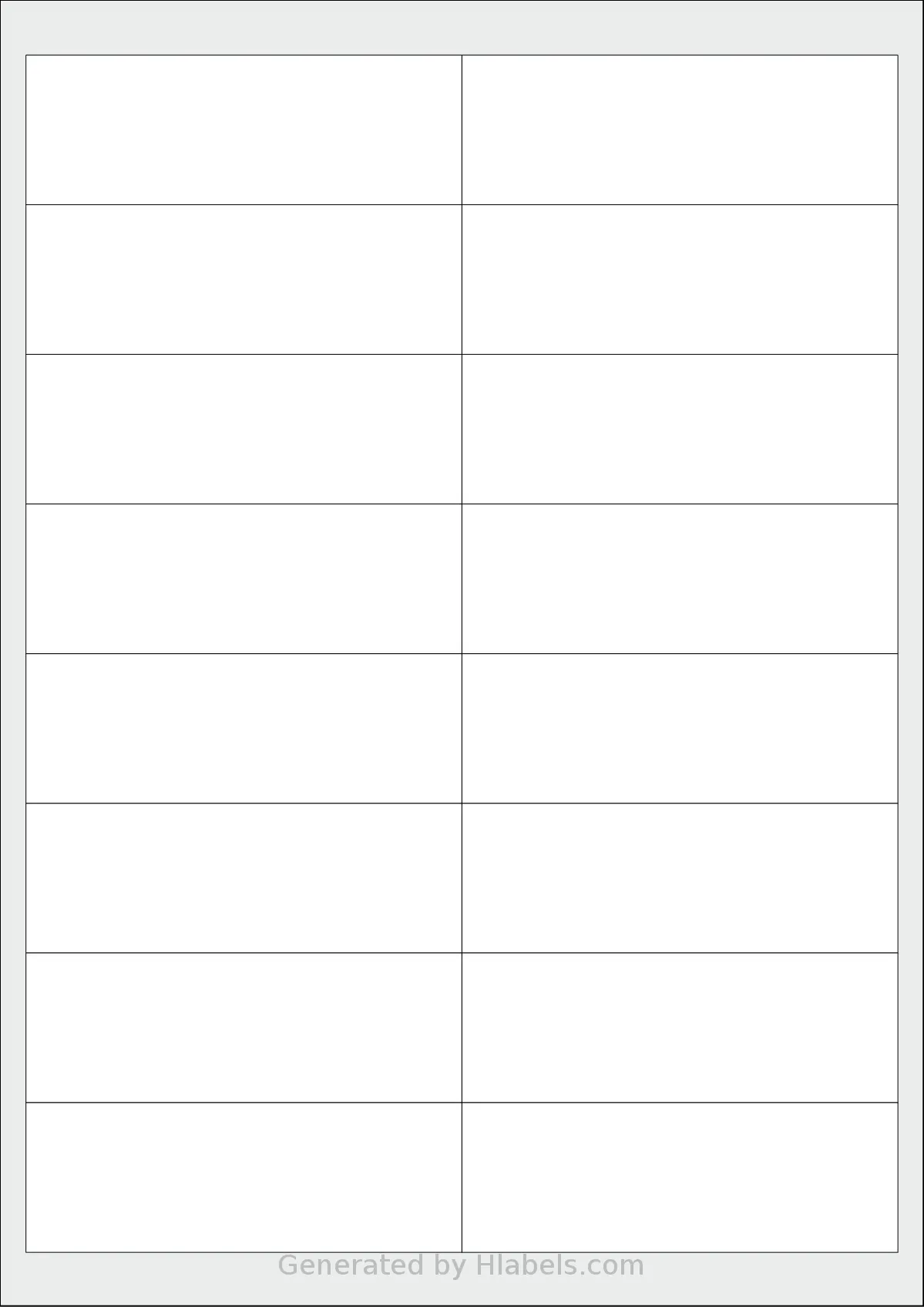 Sorex® 099034 template with 16 rectangular 99.1 x 34 millimeter labels per sheet, on A4-size adhesive blank label sheets.