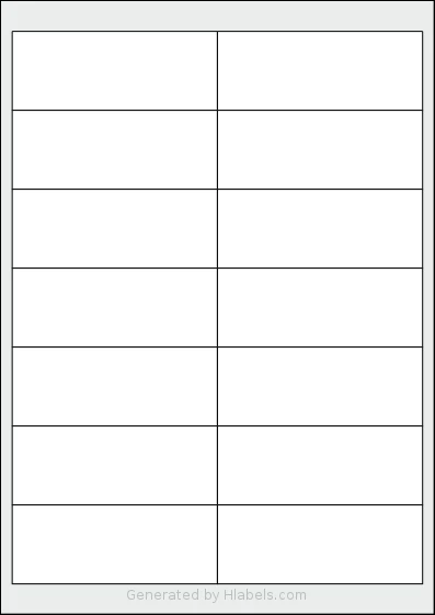 Sorex® 099038 template with 14 rectangular 99.1 x 38.1 millimeter labels per sheet, on A4-size adhesive blank label sheets.