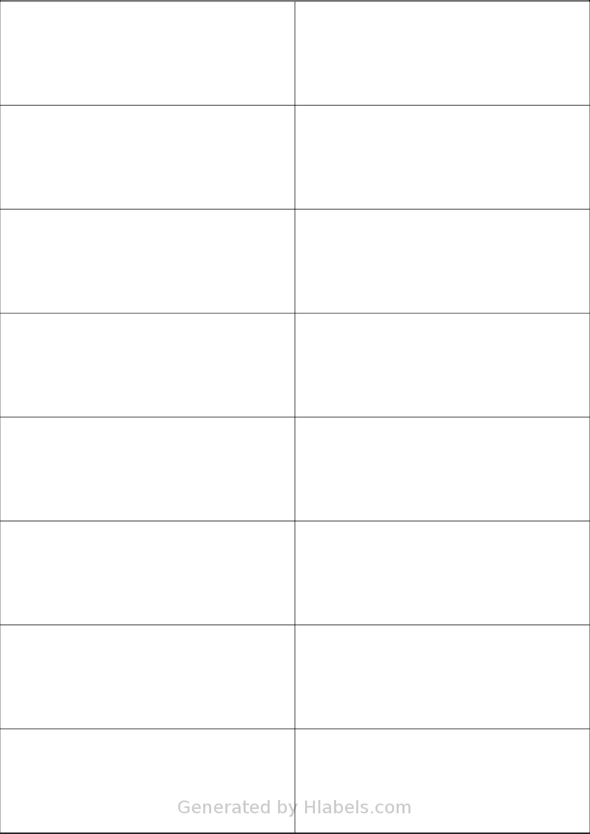 Sorex® 105037 template with 16 rectangular 105 x 37 millimeter labels per sheet, on A4-size adhesive blank label sheets.