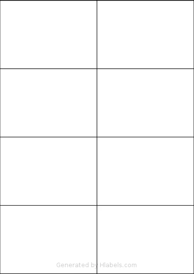 Sorex® 105074 template with 8 rectangular 105 x 74 millimeter labels per sheet, on A4-size adhesive blank label sheets.
