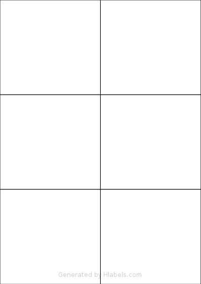Sorex® 105099 template with 6 rectangular 105 x 99 millimeter labels per sheet, on A4-size adhesive blank label sheets.