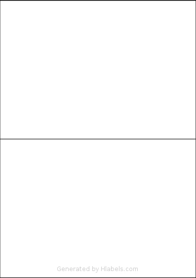 Sorex® 210148 template with 2 rectangular 210 x 148 millimeter labels per sheet, on A4-size adhesive blank label sheets.