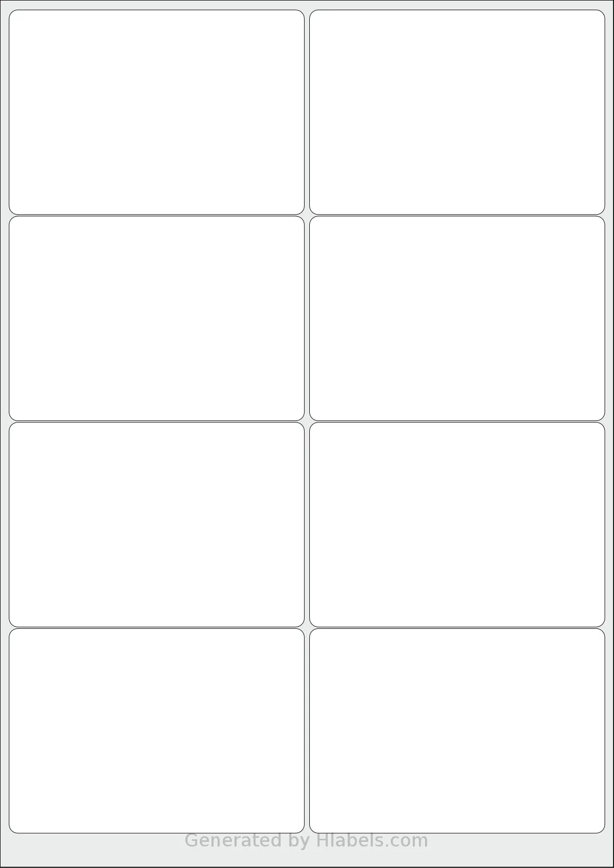 Tower® W103 template with 8 rectangular 101 x 70 millimeter labels per sheet, on A4-size adhesive blank label sheets.