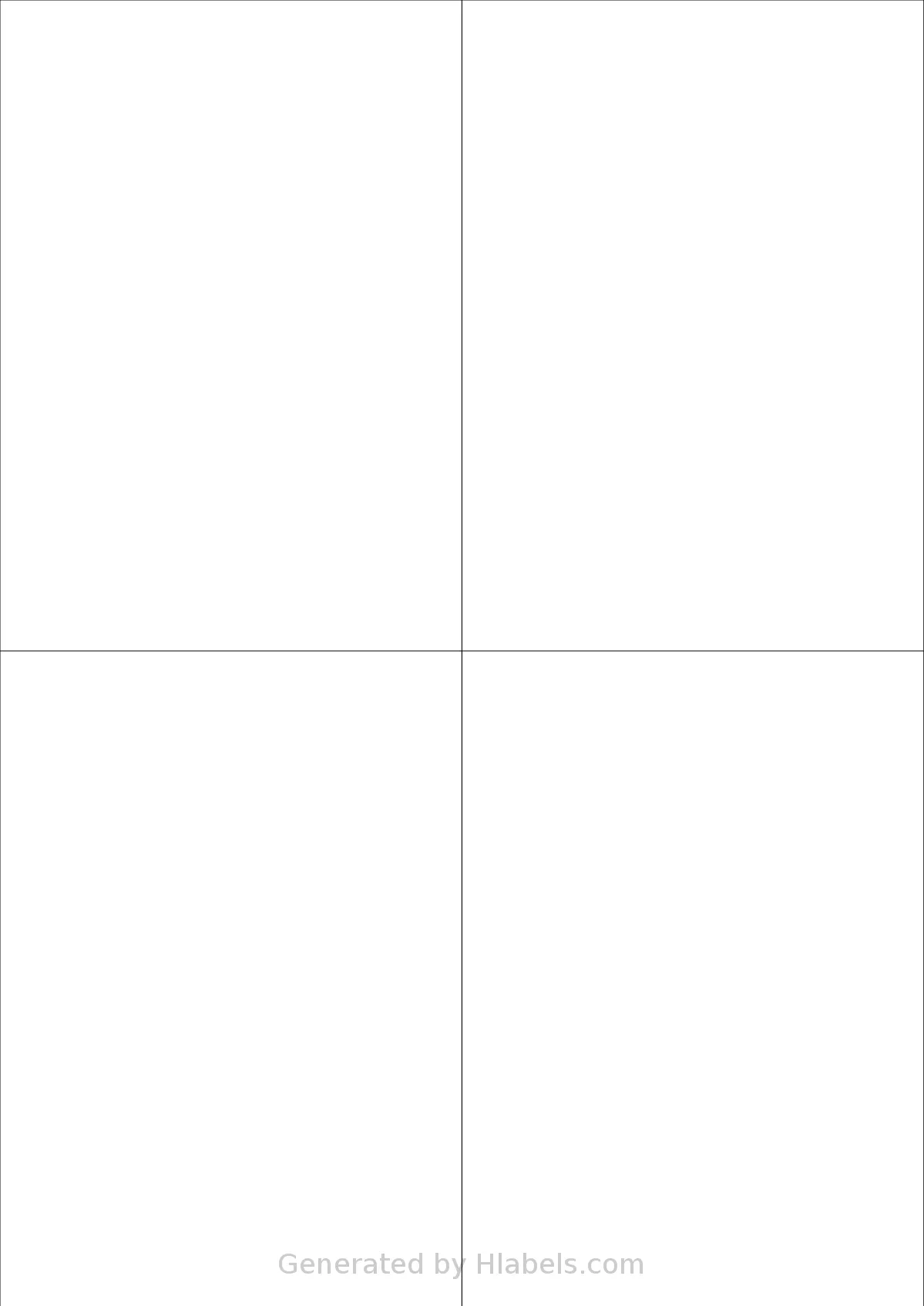 Tower® W114 template with 4 rectangular 105 x 149 millimeter labels per sheet, on A4-size adhesive blank label sheets.