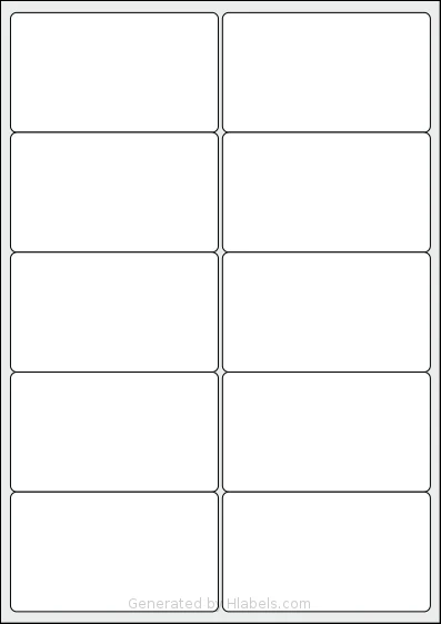 Tower® W119 template with 10 rectangular 99 x 57 millimeter labels per sheet, on A4-size adhesive blank label sheets.