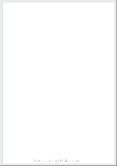 Tower® W231 template with 1 rectangular 199.6 x 289 millimeter labels per sheet, on A4-size adhesive blank label sheets.