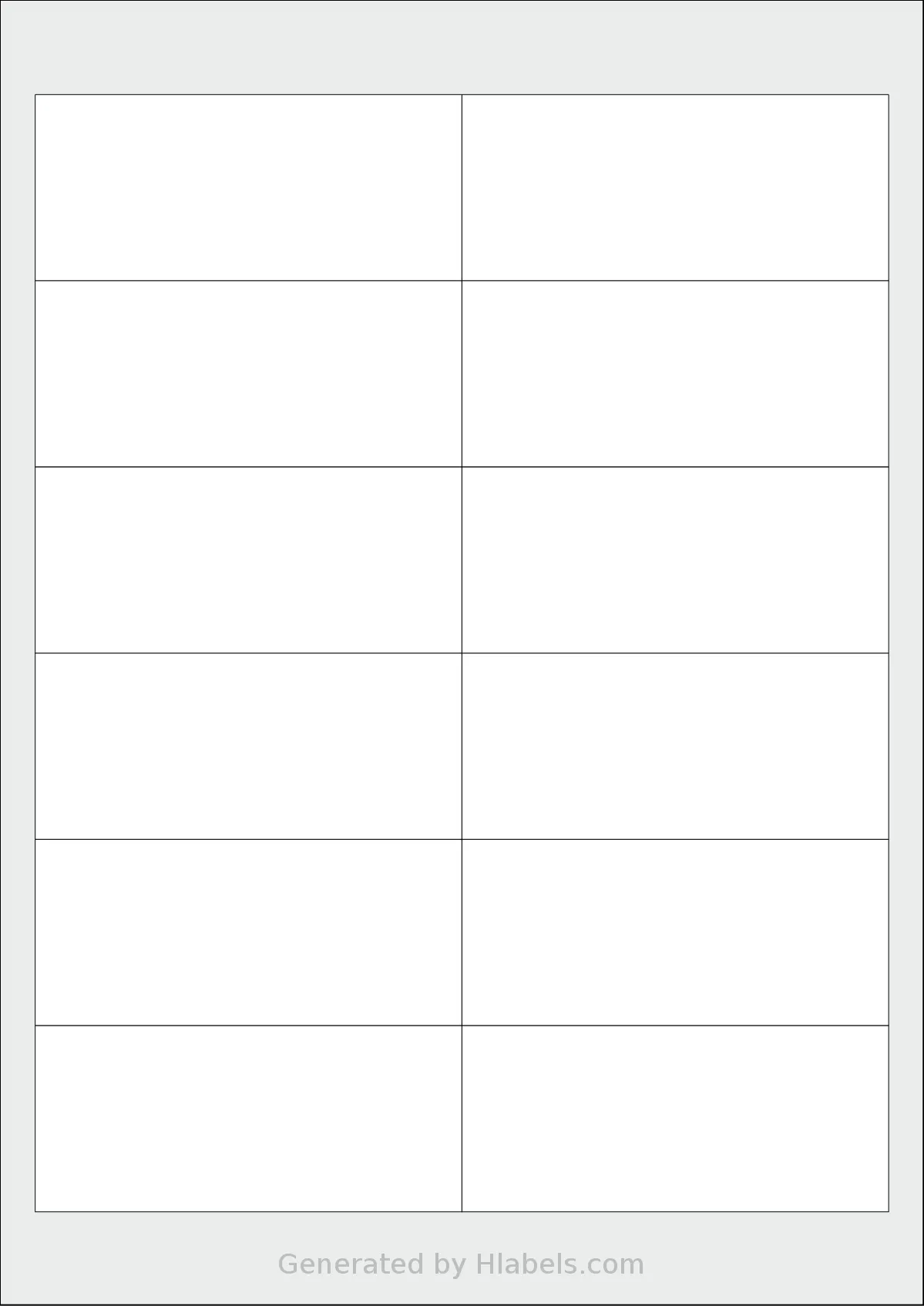 TownStix® A4-12 template with 12 rectangular 97 x 42.33 millimeter labels per sheet, on A4-size adhesive blank label sheets.