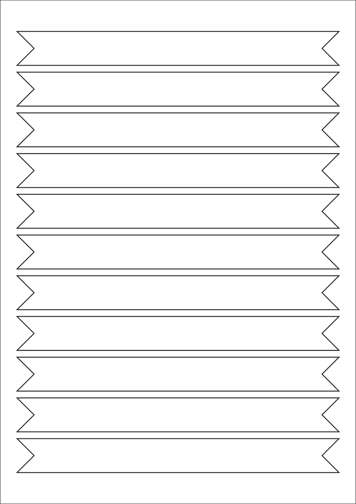 WatsonLabel® LL190020 template with 11 unique shape labels per sheet, on A4-size adhesive blank label sheets.