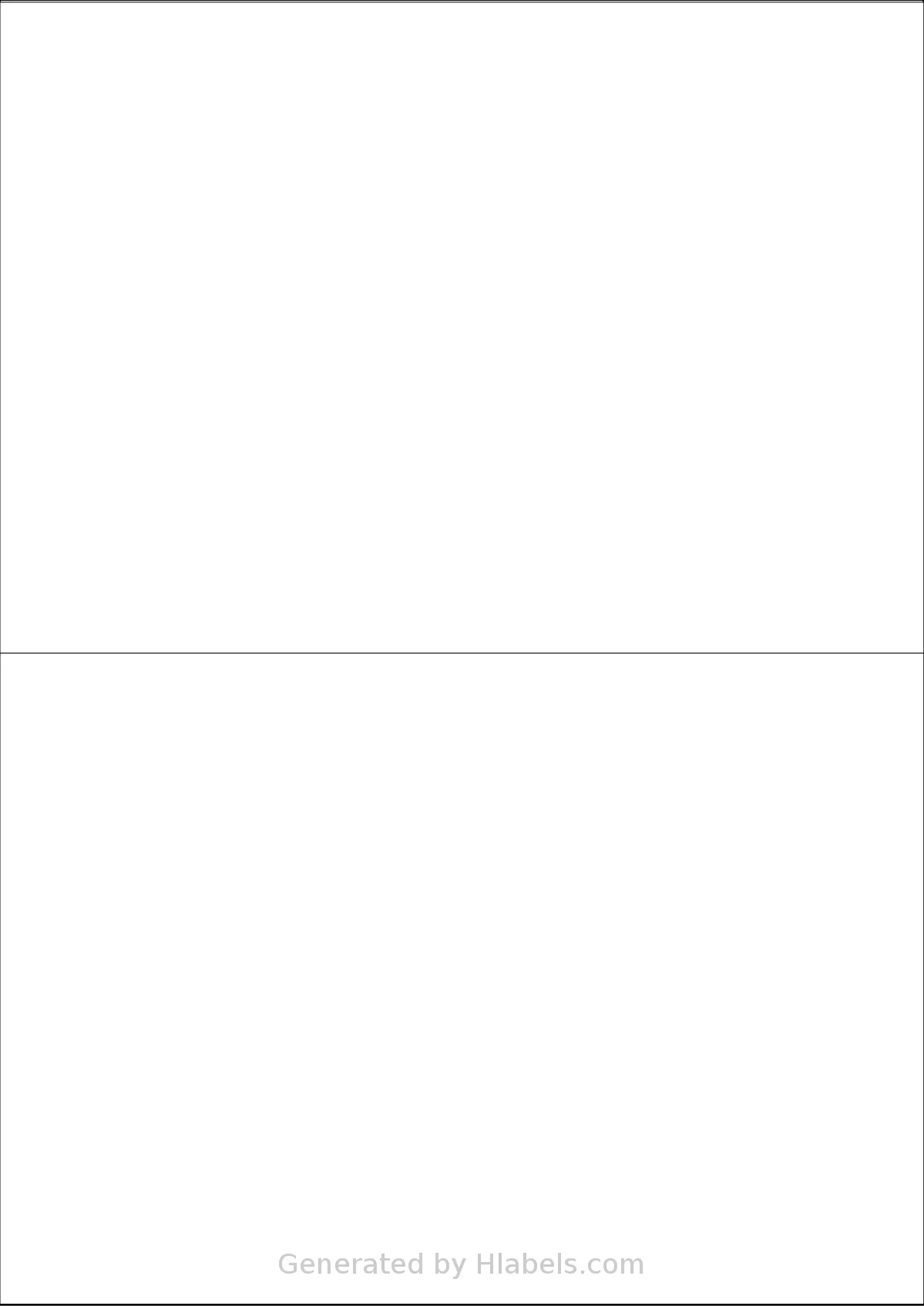 Xerox® 003R97401 template with 2 rectangular 210 x 148 millimeter labels per sheet, on A4-size adhesive blank label sheets.